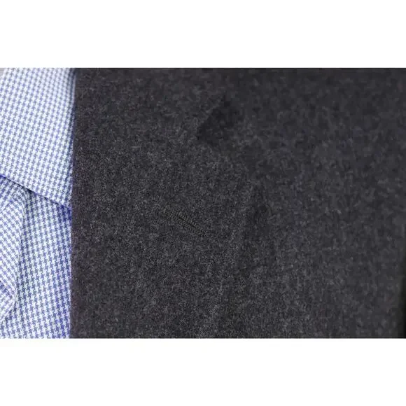 Hickey Freeman Blazer Gray Wool Cashmere 3-Btn Jacket Madison 40S